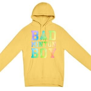 Badminton Graphic Shuttlecock Badminton Player Sport Cool Gift Premium Pullover Hoodie