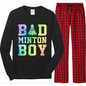 Badminton Graphic Shuttlecock Badminton Player Sport Cool Gift Long Sleeve Pajama Set