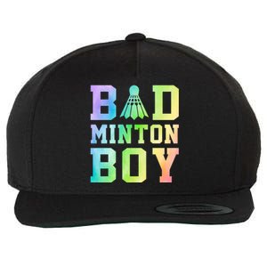 Badminton Graphic Shuttlecock Badminton Player Sport Cool Gift Wool Snapback Cap