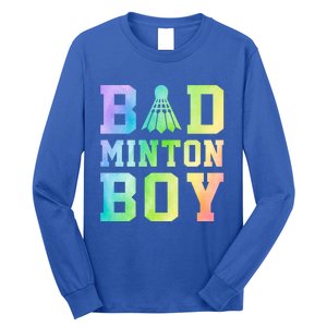 Badminton Graphic Shuttlecock Badminton Player Sport Cool Gift Long Sleeve Shirt