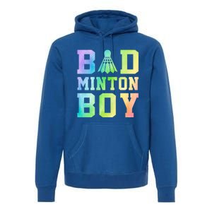 Badminton Graphic Shuttlecock Badminton Player Sport Cool Gift Premium Hoodie