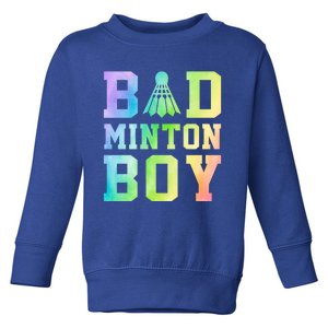 Badminton Graphic Shuttlecock Badminton Player Sport Cool Gift Toddler Sweatshirt