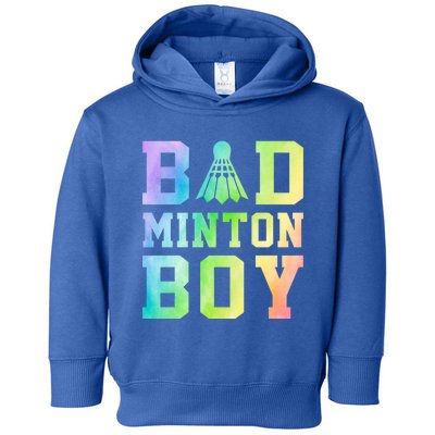 Badminton Graphic Shuttlecock Badminton Player Sport Cool Gift Toddler Hoodie