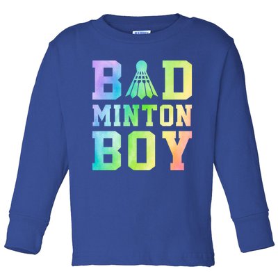 Badminton Graphic Shuttlecock Badminton Player Sport Cool Gift Toddler Long Sleeve Shirt