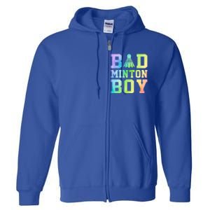 Badminton Graphic Shuttlecock Badminton Player Sport Cool Gift Full Zip Hoodie