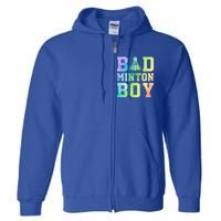 Badminton Graphic Shuttlecock Badminton Player Sport Cool Gift Full Zip Hoodie