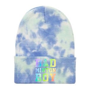 Badminton Graphic Shuttlecock Badminton Player Sport Cool Gift Tie Dye 12in Knit Beanie