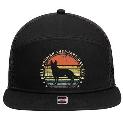 Best German Shepherd Dad Ever Daddy Gifts Dog Lover Owner 7 Panel Mesh Trucker Snapback Hat