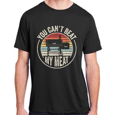 Bbq Grilling Smoking Retro Vintage You CanT Beat My Meat Adult ChromaSoft Performance T-Shirt