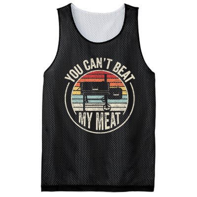 Bbq Grilling Smoking Retro Vintage You CanT Beat My Meat Mesh Reversible Basketball Jersey Tank