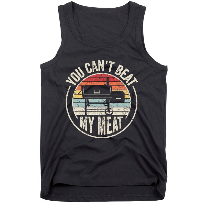 Bbq Grilling Smoking Retro Vintage You CanT Beat My Meat Tank Top