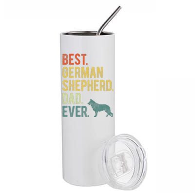 Best German Shepherd Dad Ever Dog Daddy Fathers Day Stainless Steel Tumbler