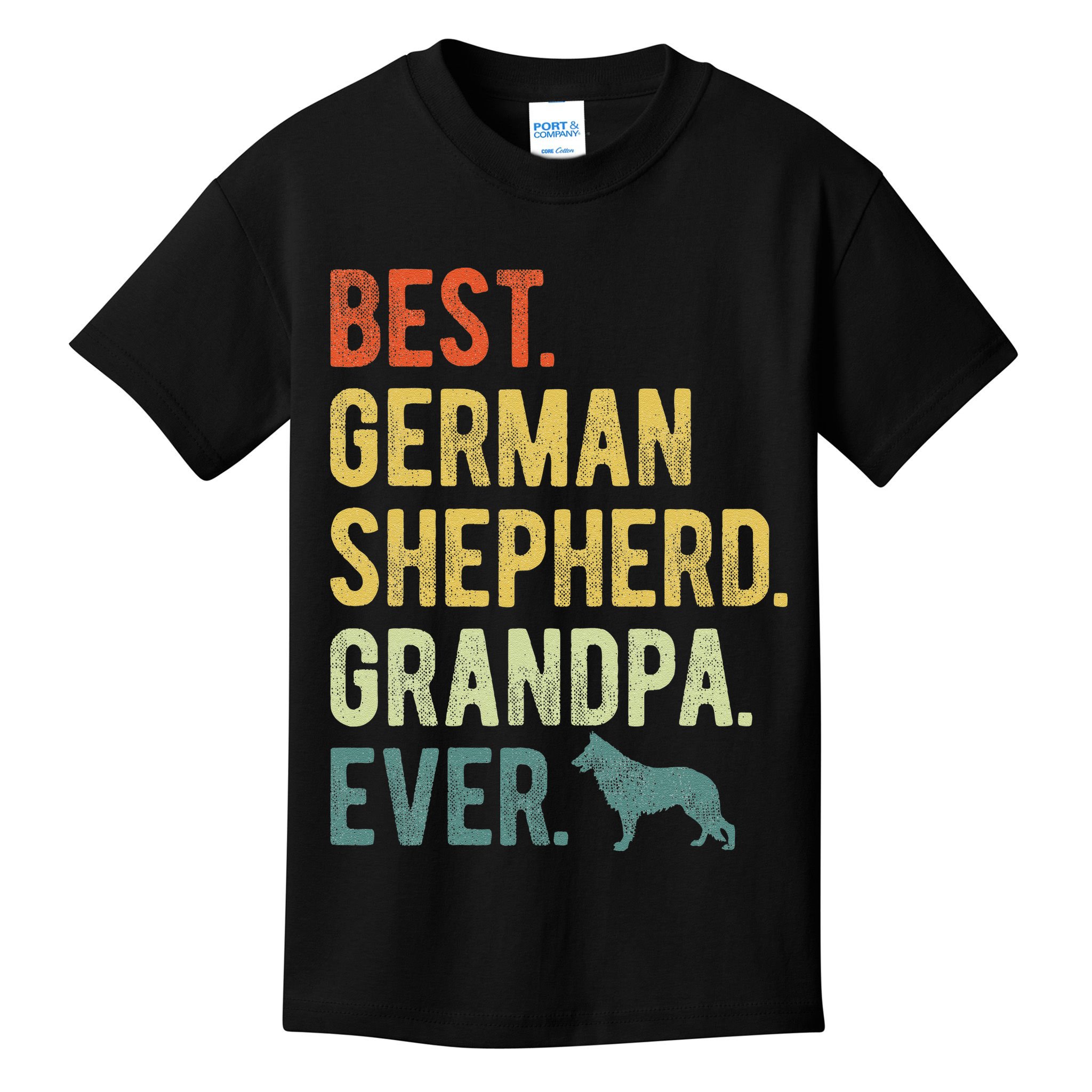 Best German Shepherd Grandpa Ever Dog Lovers Fathers Day Kids T-Shirt