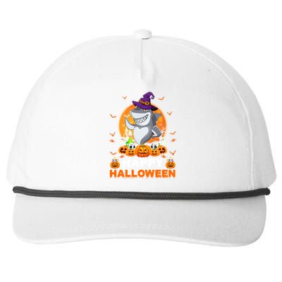 Boo Ghost Scary Pumpkin Moon Witch Shark Halloween Gift Snapback Five-Panel Rope Hat