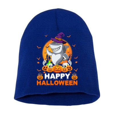 Boo Ghost Scary Pumpkin Moon Witch Shark Halloween Gift Short Acrylic Beanie