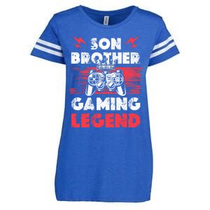 Brother Gaming Son Brother Gaming Legend Gaming Brothers Gift Enza Ladies Jersey Football T-Shirt