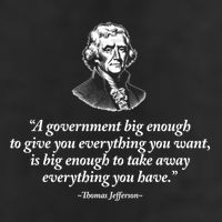 Big Governt Thomas Jefferson Quote Meaningful Gift 11oz C Handle Ceramic Mug