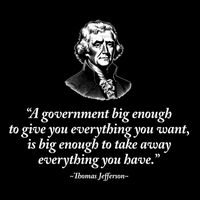 Big Governt Thomas Jefferson Quote Meaningful Gift Flat Bill Trucker Hat