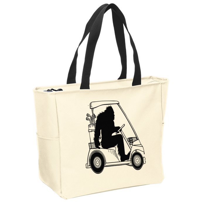 Bigfoot Golf Tee Sasquatch Driving Golf Zip Tote Bag