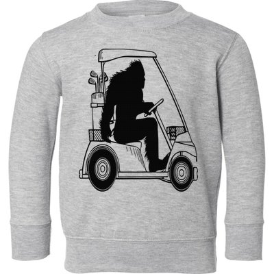 Bigfoot Golf Tee Sasquatch Driving Golf Toddler Sweatshirt