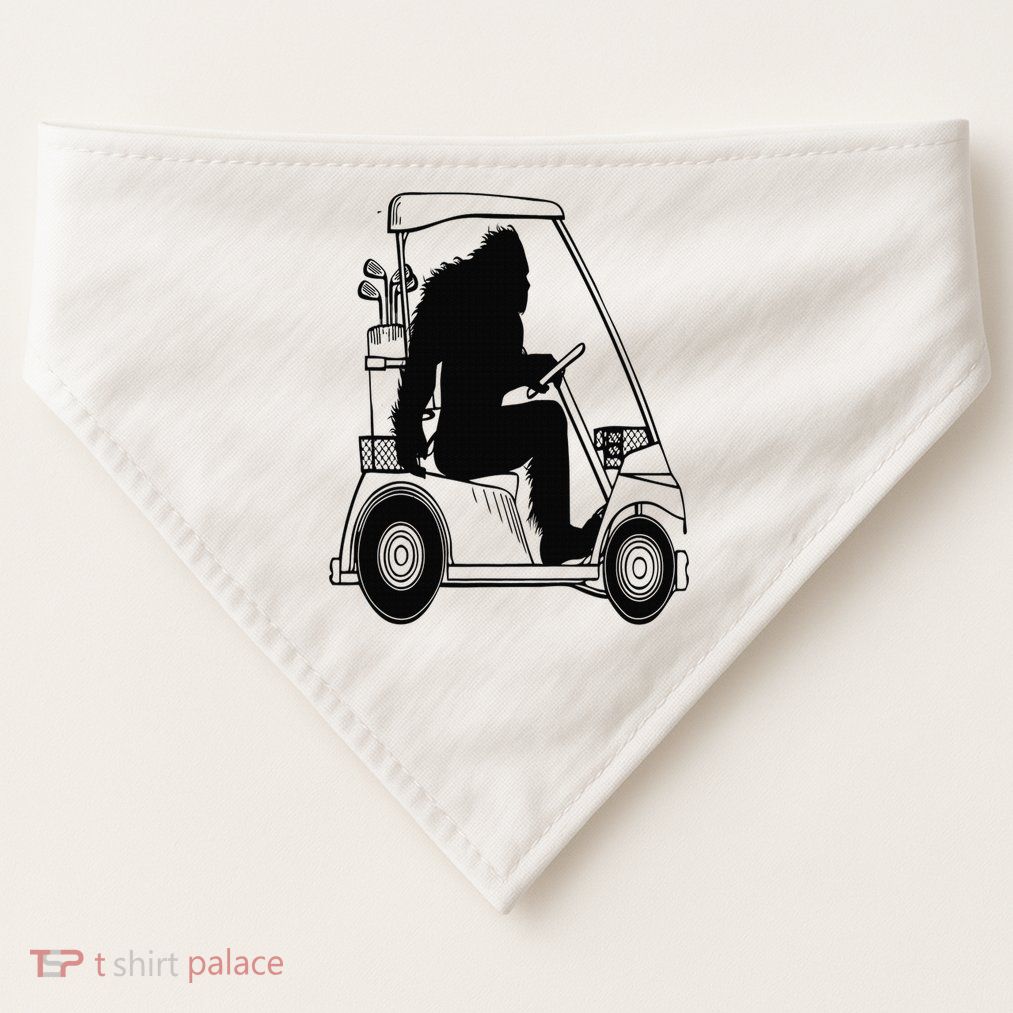 Bigfoot Golf Tee Sasquatch Driving Golf USA-Made Doggie Bandana