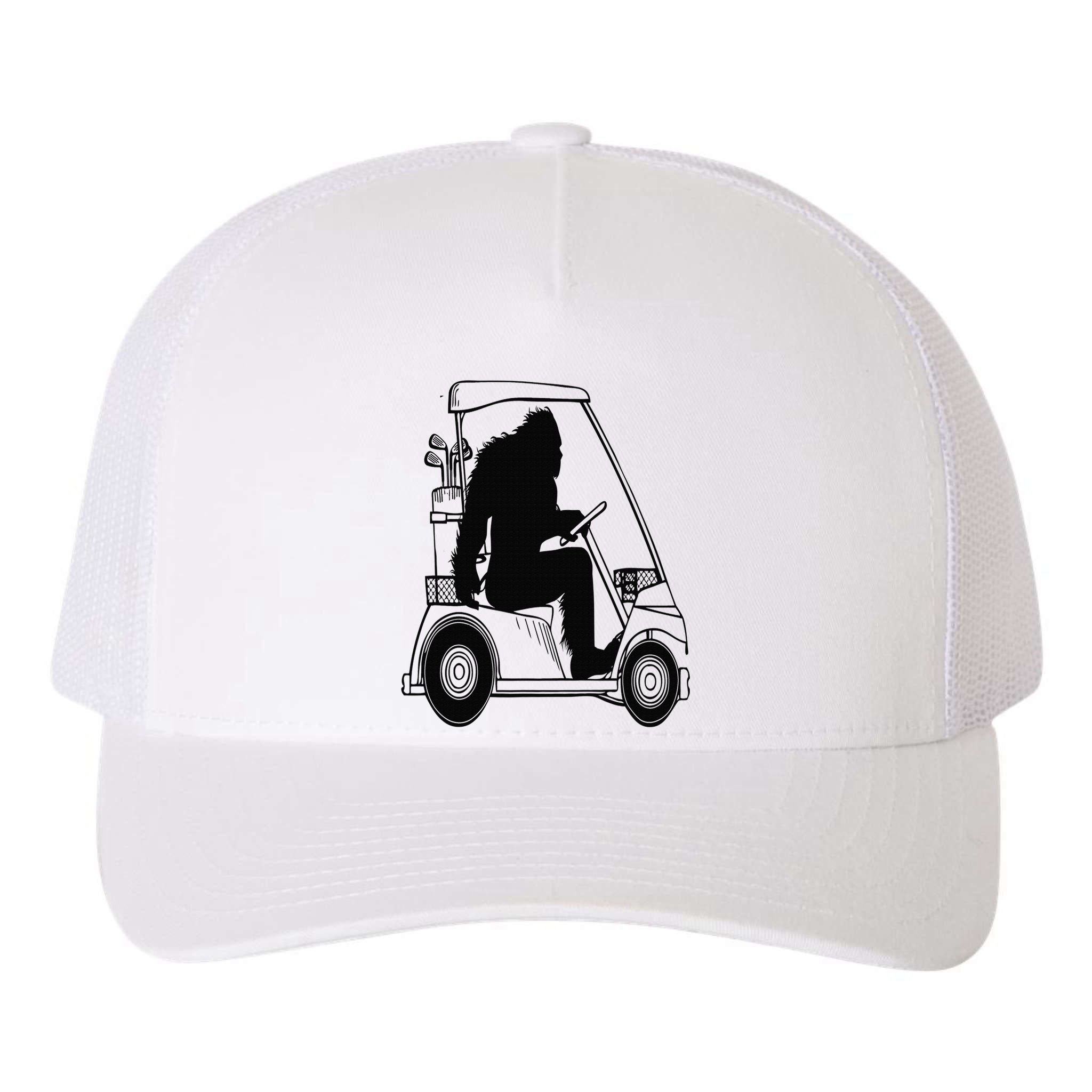 Bigfoot Golf Tee Sasquatch Driving Golf Yupoong Adult 5-Panel Trucker Hat