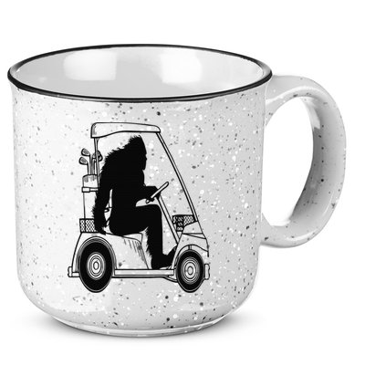 Bigfoot Golf Tee Sasquatch Driving Golf 15oz Campfire Ceramic Mug