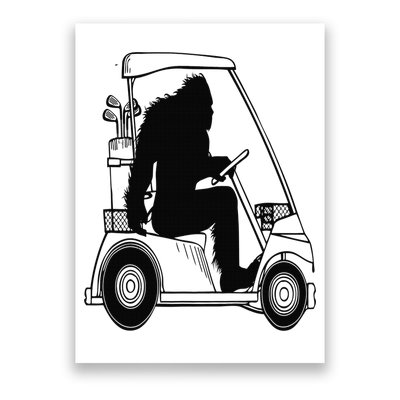 Bigfoot Golf Tee Sasquatch Driving Golf Poster