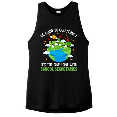 Be Good To Our Planet With School Secretaries Earth Day Gift Ladies PosiCharge Tri-Blend Wicking Tank