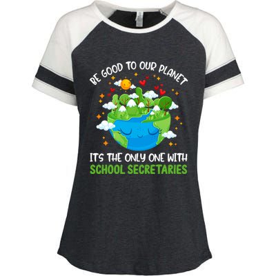 Be Good To Our Planet With School Secretaries Earth Day Gift Enza Ladies Jersey Colorblock Tee