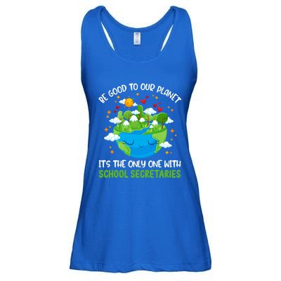 Be Good To Our Planet With School Secretaries Earth Day Gift Ladies Essential Flowy Tank