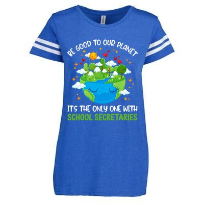 Be Good To Our Planet With School Secretaries Earth Day Gift Enza Ladies Jersey Football T-Shirt