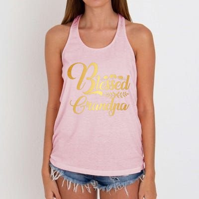 Blessed Grandpa Thanksgiving Great Gift Women's Knotted Racerback Tank