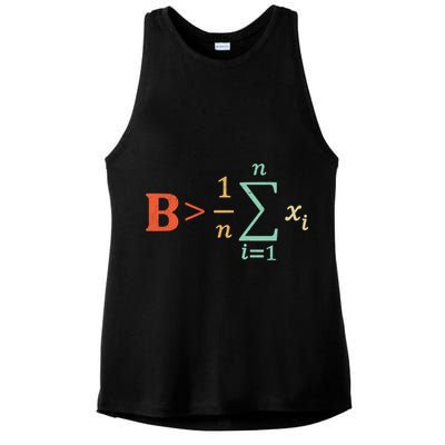 Be Greater Than Average Funny Math Teacher Nerd Ladies PosiCharge Tri-Blend Wicking Tank