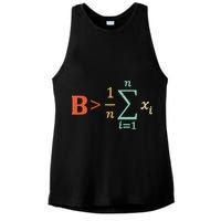 Be Greater Than Average Funny Math Teacher Nerd Ladies PosiCharge Tri-Blend Wicking Tank