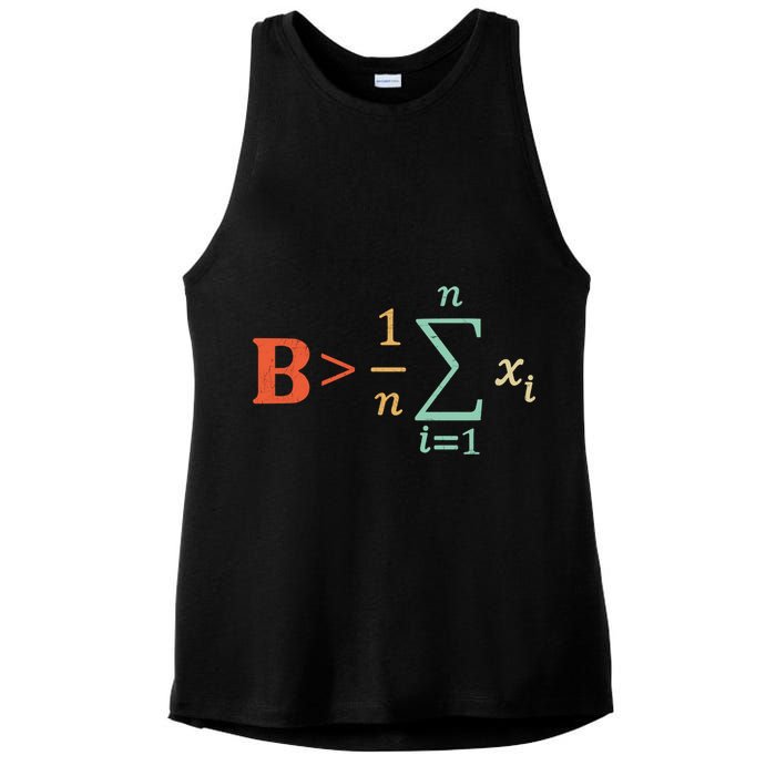 Be Greater Than Average Funny Math Teacher Nerd Ladies PosiCharge Tri-Blend Wicking Tank