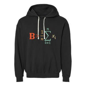 Be Greater Than Average Funny Math Teacher Nerd Garment-Dyed Fleece Hoodie