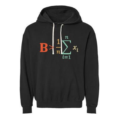 Be Greater Than Average Funny Math Teacher Nerd Garment-Dyed Fleece Hoodie