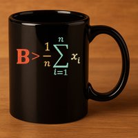 Be Greater Than Average Funny Math Teacher Nerd 11oz C Handle Ceramic Mug