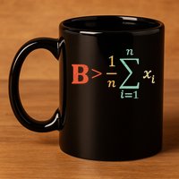Be Greater Than Average Funny Math Teacher Nerd 11oz C Handle Ceramic Mug