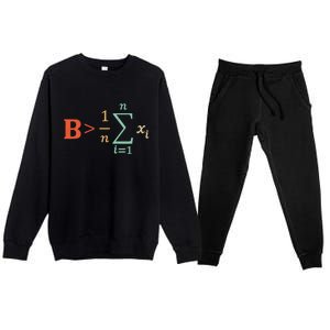 Be Greater Than Average Funny Math Teacher Nerd Premium Crewneck Sweatsuit Set