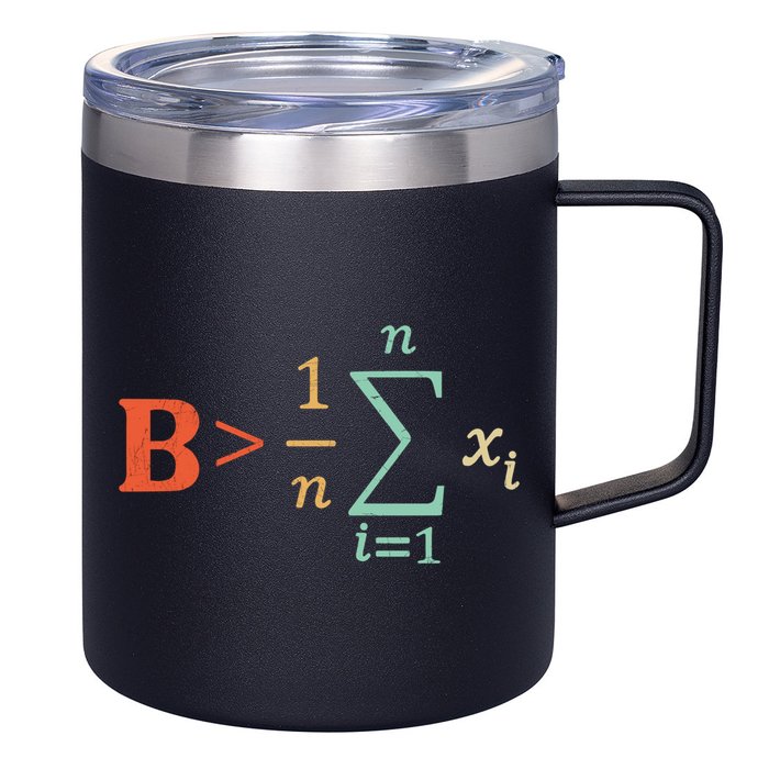 Be Greater Than Average Funny Math Teacher Nerd 12oz Stainless Steel Coffee Mug