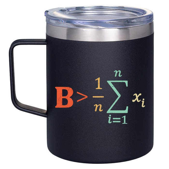 Be Greater Than Average Funny Math Teacher Nerd 12oz Stainless Steel Coffee Mug