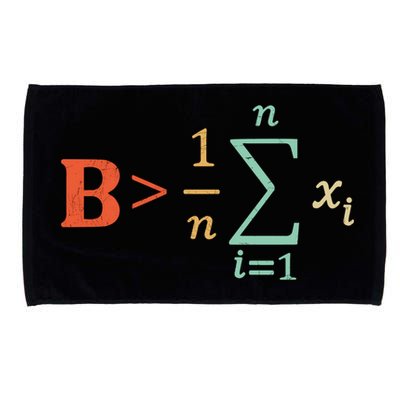 Be Greater Than Average Funny Math Teacher Nerd Microfiber Hand Towel
