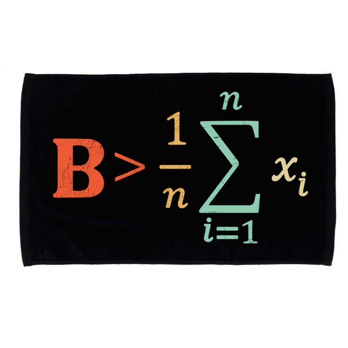 Be Greater Than Average Funny Math Teacher Nerd Microfiber Hand Towel