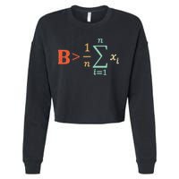 Be Greater Than Average Funny Math Teacher Nerd Cropped Pullover Crew