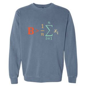 Be Greater Than Average Funny Math Teacher Nerd Garment-Dyed Sweatshirt