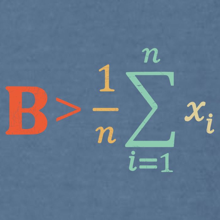 Be Greater Than Average Funny Math Teacher Nerd Garment-Dyed Sweatshirt