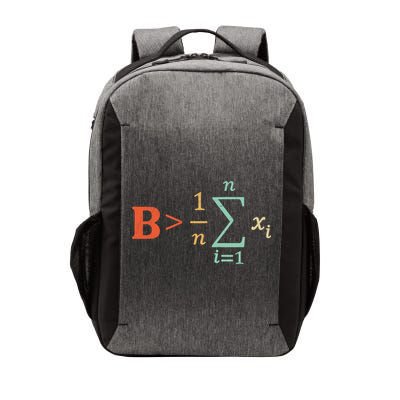 Be Greater Than Average Funny Math Teacher Nerd Vector Backpack