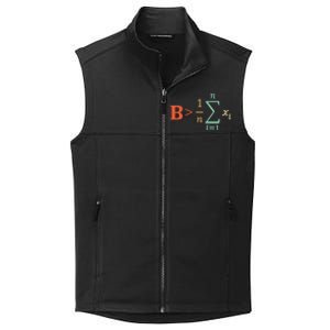 Be Greater Than Average Funny Math Teacher Nerd Collective Smooth Fleece Vest